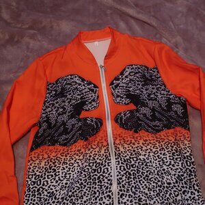 Juniors/Youths Non-stretch Animal Print Track Jacket